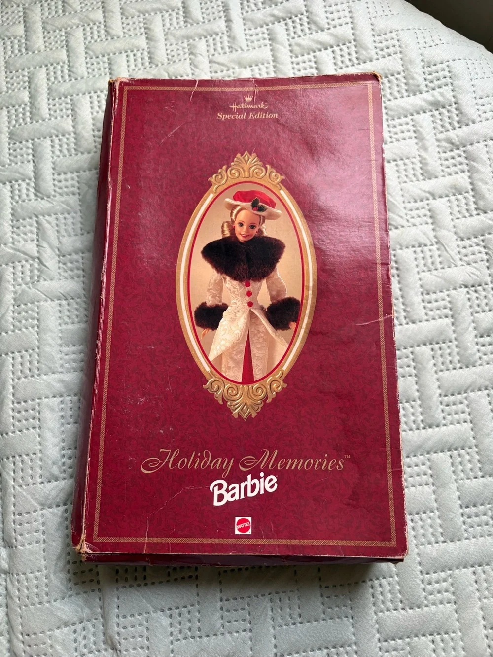 Vintage Barbie Red and Gold Holiday Memories Collector Box